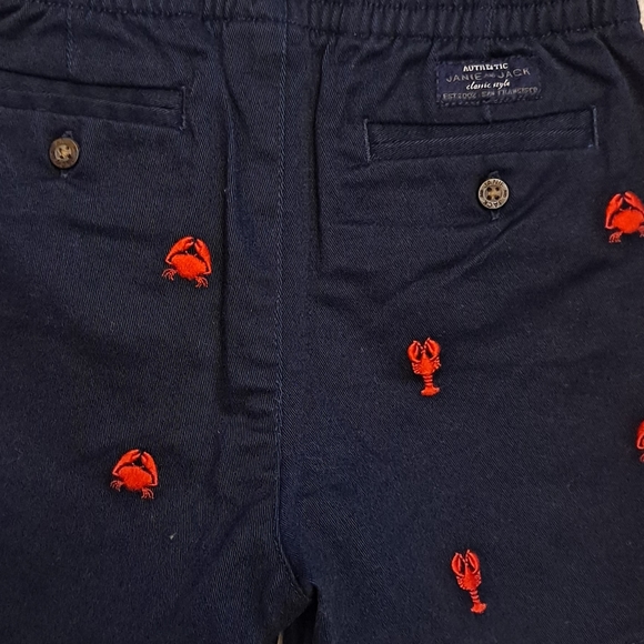 Janie and Jack blue shorts with red lobsters - Picture 4 of 4